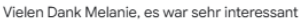 Testimonial mit Text "Vielen Dank Melanie, es war sehr interessant"