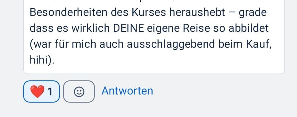 Onlinekurs Testimonial