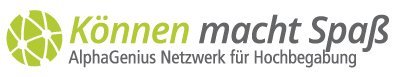 Können Macht Spaß Grafik, AlphaGenius Netzwerk für Hochbegabung