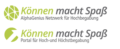 Können macht Spaß Siegel, zweifach übereinander